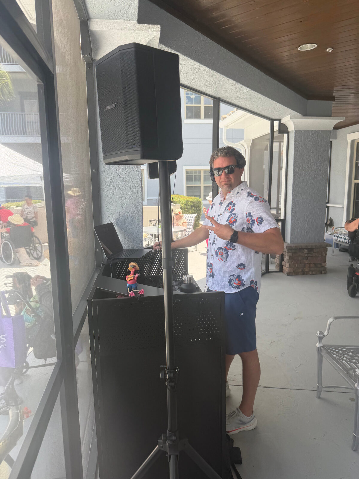 DJ Luce performing outdoors